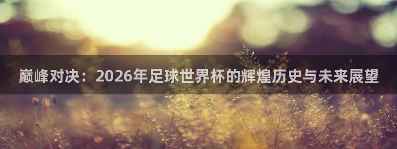 世界杯小组赛赛程：巅峰对决：2026年足球世界杯的辉煌历史与未来展望